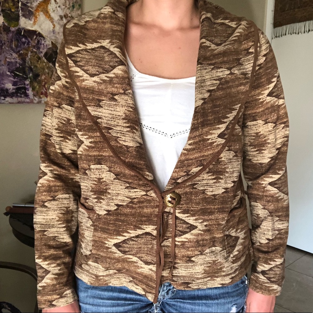 Vintage Ralph Lauren Western Aztec Print Cardigan